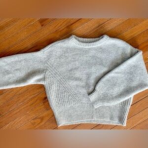 Madewell Heather Gray Knit Crewneck Sweater Size L